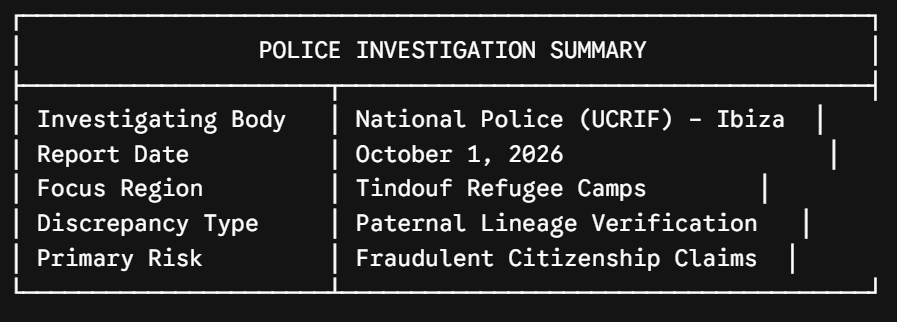 POLICE INVESTIGATION SUMMARY